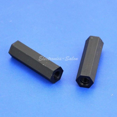 1000pcs 24mm/0.95&#034; Black Nylon M3 Threaded Hex Female-Female Standoff Spacer.