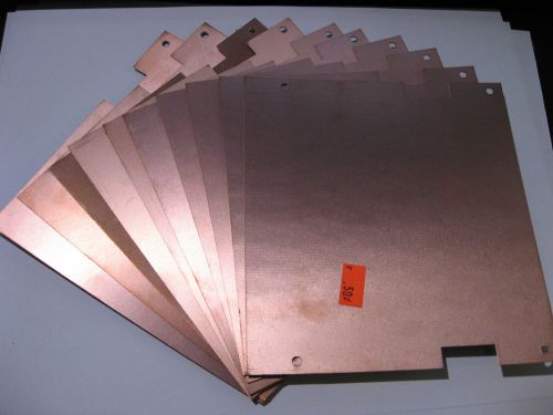 Qty 10 Blank PCB Single Sided Thin 1/32 x 5-9/16 x 5-1/4 Fiber Glass Epoxy