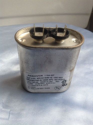 AEROVOX  Capacitor  10 uF , 10 MFD (micro Farad) 400 Volt VAC