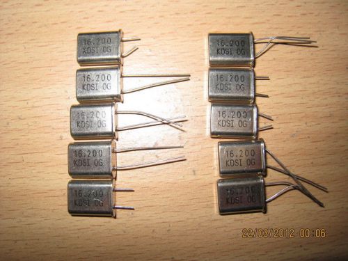 10 X 16.200 MHz 16.200MHz 16.200 M Hz Crystal Oscillator HC-49U NEW KDS Japan