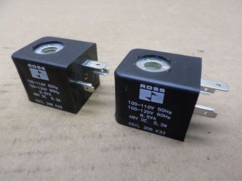 Lot of 2 Rossvalve 306K33 Solenoid Coils