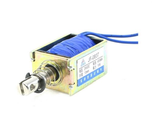 Dc 24v 400ma push pull type open frame solenoid electromagnet 10mm 19n jf-0837b for sale