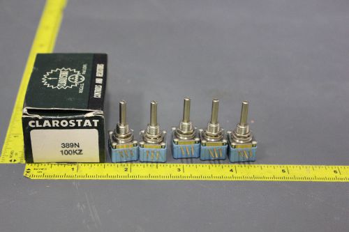 5 NEW CLAROSTAT POTENTIOMETER 100K Z TAPER 389N-100K-Z (C1-1-65A)