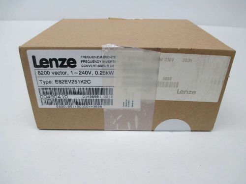 NEW LENZE E82EV251K2C FREQUENCY INVERTER 8200 VECTOR 240V MOTOR DRIVE D364825