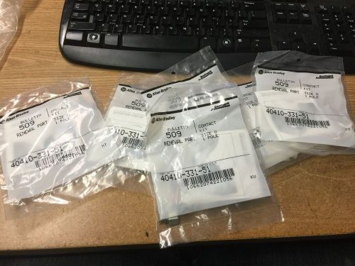 LOT OF 6 ALLEN BRADLEY 509 SIZE 0 1P CONTACT KITS P/N: 40410-331-51 (TR-5)