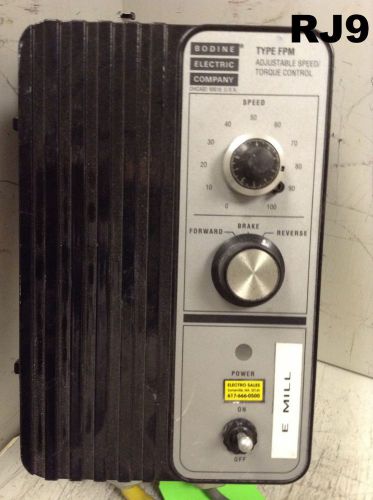 Bodine Electric Filtered SCR DC Motor Nema12 Speed Control FPM Model 818