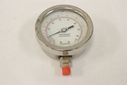 VERSA AMMONIA PRESSURE -30IN-HG - 150PSI 4 IN 1/4 IN NPT GAUGE B319220