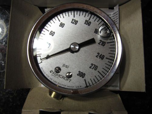 Ashcroft 300psi pressure gauge for sale