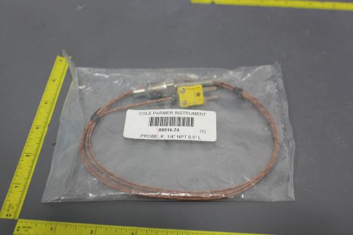 NEW COLE PARMER DIGI-SENSE TYPE K THERMOCOUPLE PROBE 08516-74 (S15-1-352A)