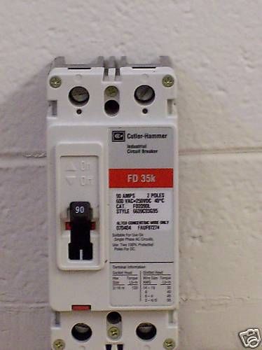 CUTLER-HAMMER INDUSTRIAL CIRCUIT BREAKER # FD2090 L