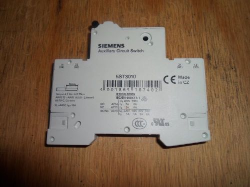 SIEMENS 5ST3010 AUXILARY CIRCUIT SWITCH (NEW NO BOX)