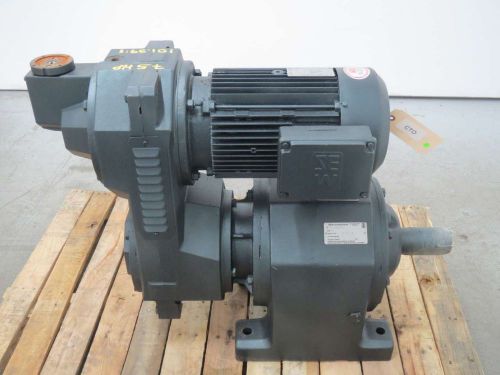 SEW EURODRIVE R93 101.59:1 7-1/2HP 1720/6.10-37RPM 3PH GEAR MOTOR B362317