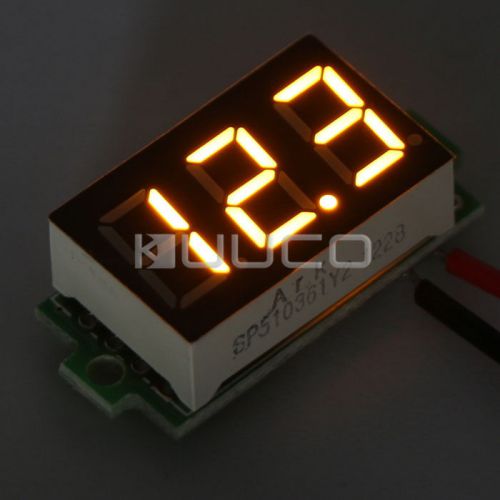 0.36&#034;3.2-30V DC Digital Motorcycle Voltmeter Car Battery Teste12/24V Yellow LED