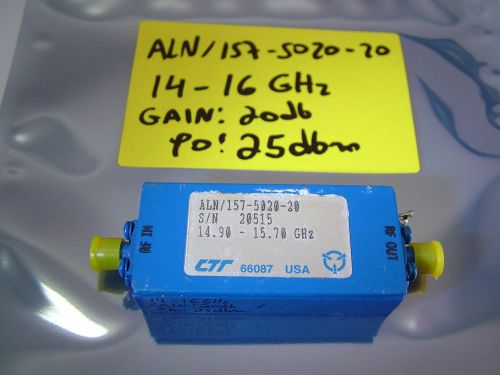 RF AMPLIFIER CTT 14 - 16GHz GAIN 20db PO 25dbm ALN-50-20-20