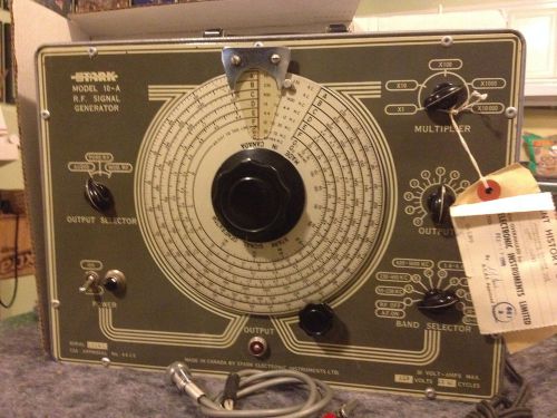 Vintage Stark Model 10-A R.F. Signal Generator Ajax Ontario Canada R.C.A.F.