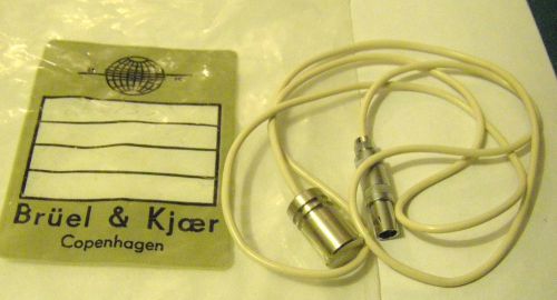 BRUEL &amp; KJAER COPENHAGEN PART 4 PIN CONNECTOR W/SENSOR + CABLE 0132