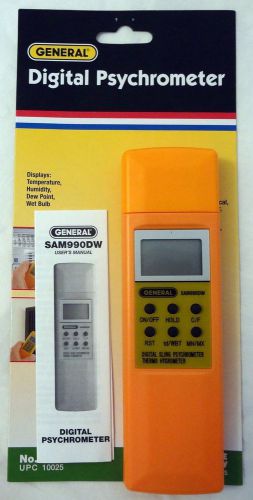 General Tools SAM990DW Digital Psychrometer, Dew Point, Wet Bulb $100 New