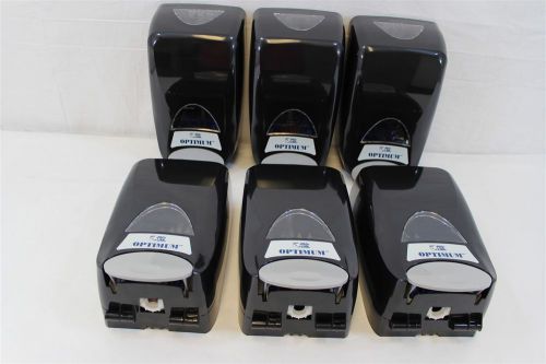 LOT OF 6 PRO-LINK OPTIMUM BATHROOM HAND SOAP SANITIZER DISPENSER - BLACK - NEW