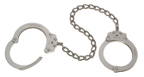 Peerless Police Grade Leg Restraints Shackle Irons Legcuffs 703 Nickel, NO BOX