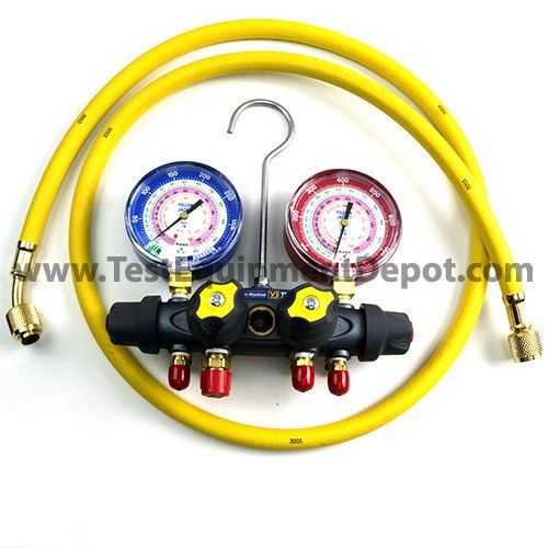 Yellow Jacket 49967 Titan 4-Valve Test &amp; Charge Manifold, Psi (F)