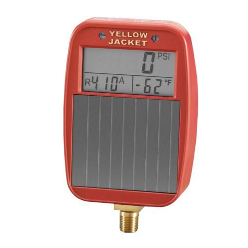 Yellow Jacket 49041 Solar Light-Powered Digital LCD Gauge