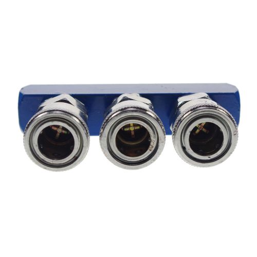 Pneumatic 3 way air hose quick coupler socket connector pipe fitting for sale