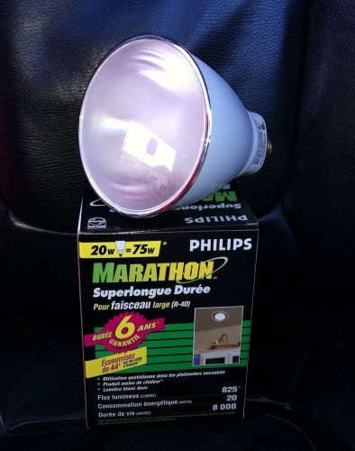 12 PHILIPS SLS/R40 MARATHON SUPERLONG LIFE 8,000 Hrs FLOOD BULB 20W