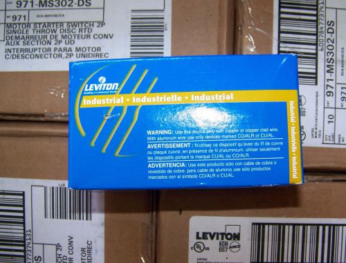 1 Box of 10 Leviton Motor Starter 2P Single Throw Disc RTD 971-MS302-DS #P111