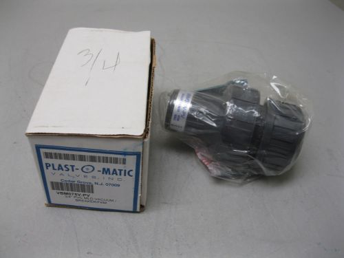 3/4&#034; Plast-O-Matic PVC THRD Vacuum Breaker VBM075V-PV NEW L21 (1718)