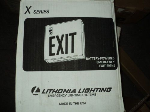 Lithonia x s w 3 r 120/277 exit sign, 30.0w, red , 120/277 v, universal , usa m for sale