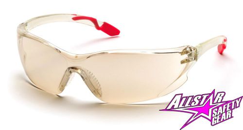 PYRAMEX WOMENS ACHIEVA INDOOR OUTDOOR MIRROR LENS PINK SAFETY GLASSES SP6580S