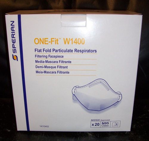 20 flat fold respirator masks n95 one-fit™ w1400 universal fit 1 box of masks for sale