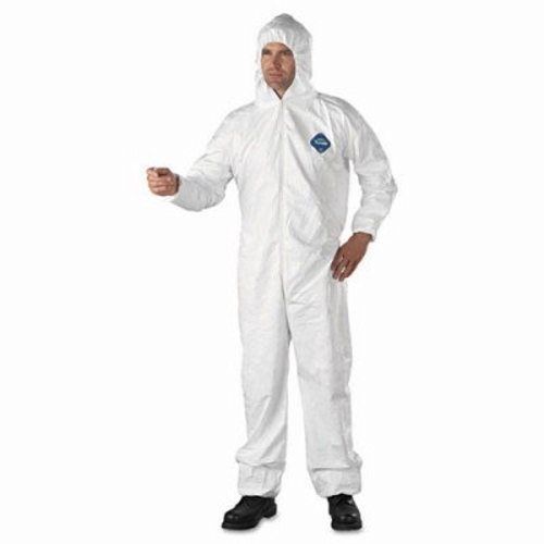 Dupont Tyvek Elastic-Cuff Hooded Coveralls, HD Polyethylene, XL (DUPTY127SXL)