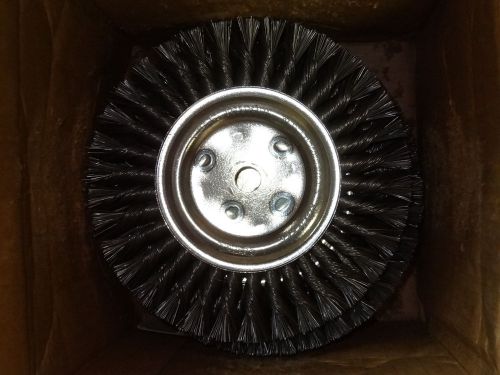 New osborn 8&#034; x 5/8&#034; x 5/8&#034; arbor .025 knot steel wire wheel brush 26061 for sale