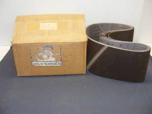 7 NEW  Type &#034;S&#034; 6&#034; x 49&#034; Abrasive Cloth Belts 80P 41130 WesternCARBORUNDUMNorton