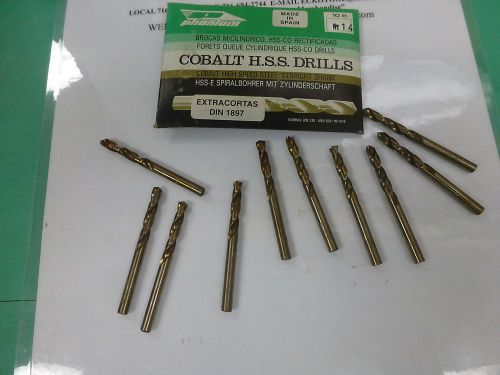 SCREW MACHINE DRILL COBALT #14 {.182&#034;] DIAM 135 SPLIT POINT 10 PCS NEW $10.00