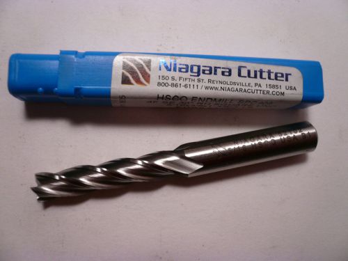 Niagara hss rh 4fl square end mill 5/16 x 3/8 x 1-3/8 x 3-1/8 new for sale