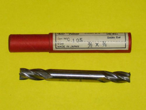 3/8&#034; End Mill Double End Centercutting HSS Cobalt 3/4&#034; Length of Cut NEW