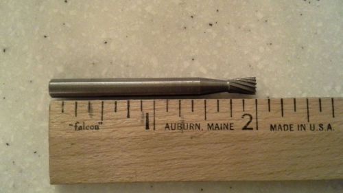 CARBIDE BURR SN-81E INVERTED CONE SHAPE  3/16&#034; SHANK DIAM.