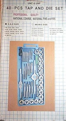 Tap and die set 40 piece / sae &amp; metric / professional quality / home/shop/hobby for sale