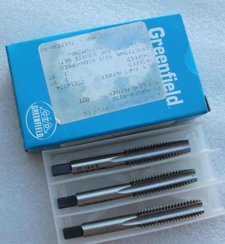 GREENFIELD TOOL - 14224 - 7/16-14 NC 1004 4FL H3 T-P-B HAND TAP 3Pcs - NEW