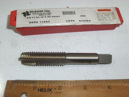 BRUBAKER 5/8-11 3-FLUTE GH3 SPIRAL POINT BOTTOM TAP  (1 PC)