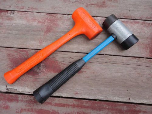 Stanley 21 oz. dead blow uni-cast hammer 57-532 compo-cast &amp; gray gsp-200 mallet for sale