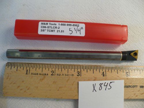 1 NEW 3/8&#034; CARBIDE BORING BAR C06-STLCR-2. TAKES TCMT 21.51 CARBIDE INSERT. X845