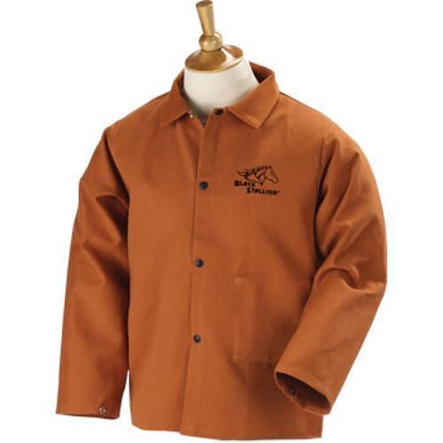 Revco black stallion fb2-30c 30&#034; 12oz. brown fr cotton welding jacket, 4x-large for sale