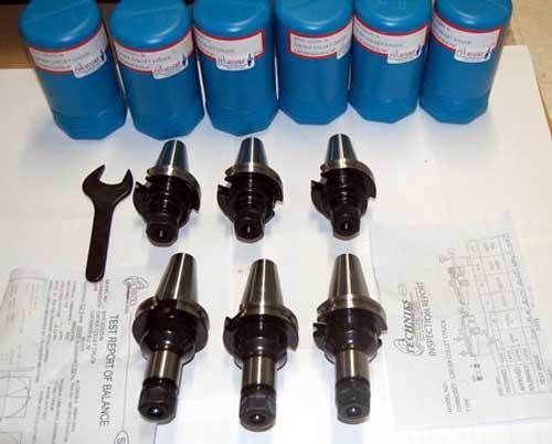 6 Pc. Techniks CAT 40 ER 16 25K RPM CNC Collet Chucks