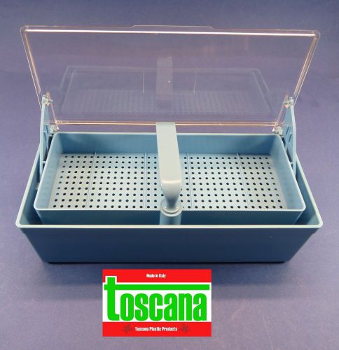 Dental Medical Veterinary Instrument Germicide Tray Blue Kit /2 TOSCANA Tattoo