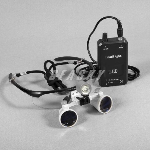 Dental surgical 3.5x medical binocular loupes w/ led head light for sale