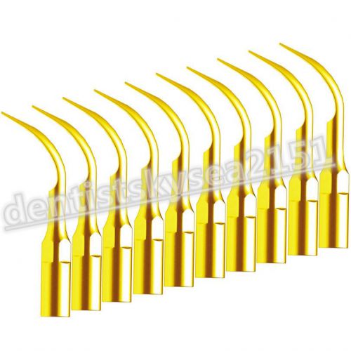 10PCS Dental Ultrasonic Scaling Tip GD2T (DTE) Titanium Coated