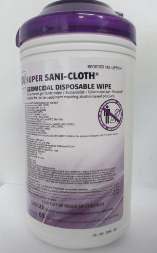 PDI SUPER SANI-CLOTH GERMICIDAL DISPOSABLE WIPES 65 EX-LARGE WIPES Q86984